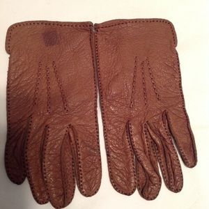 Vintage.Fownes Genuine Pig skin hand sewn gloves